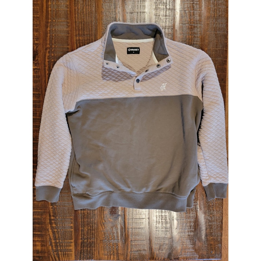 Hooey Men's Stevie Green &‎ Tan Quilted Pullover size M HH1248GRTN